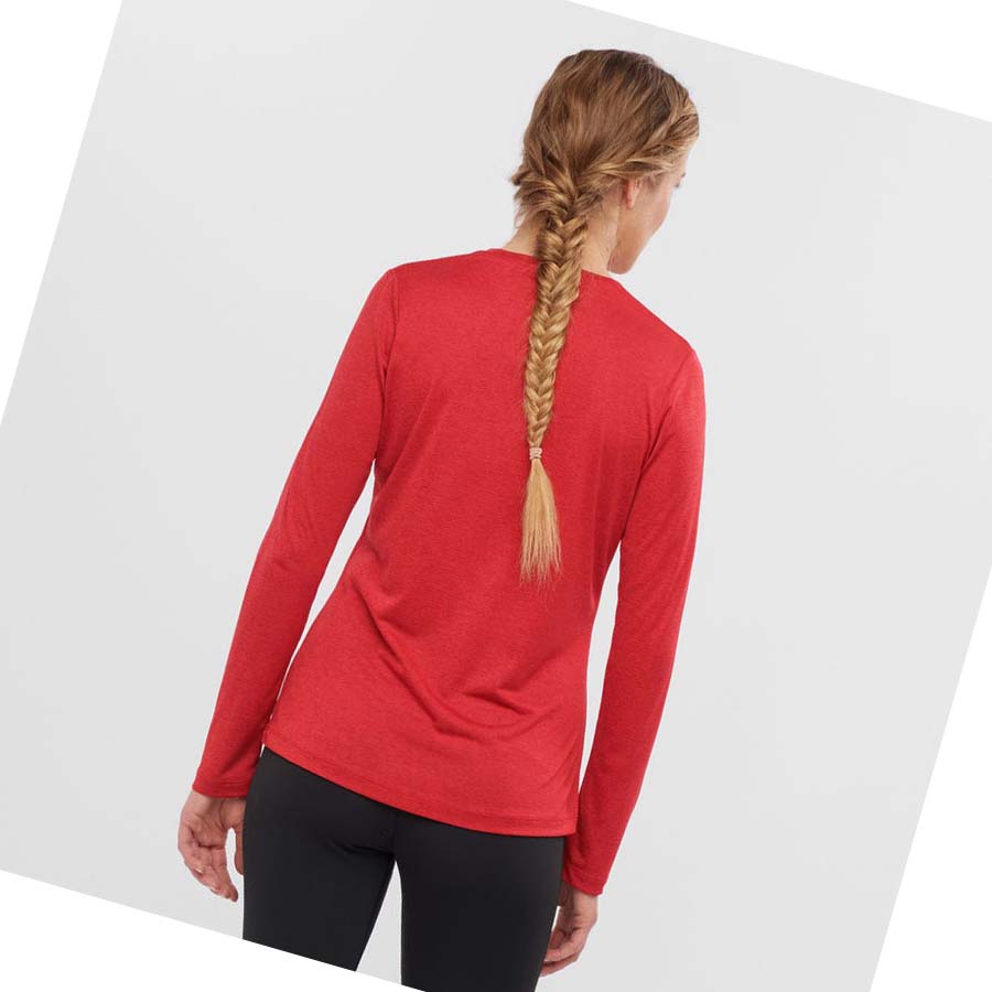 Camiseta Salomon AGILE Mujer Rojos | MX 2562SGL